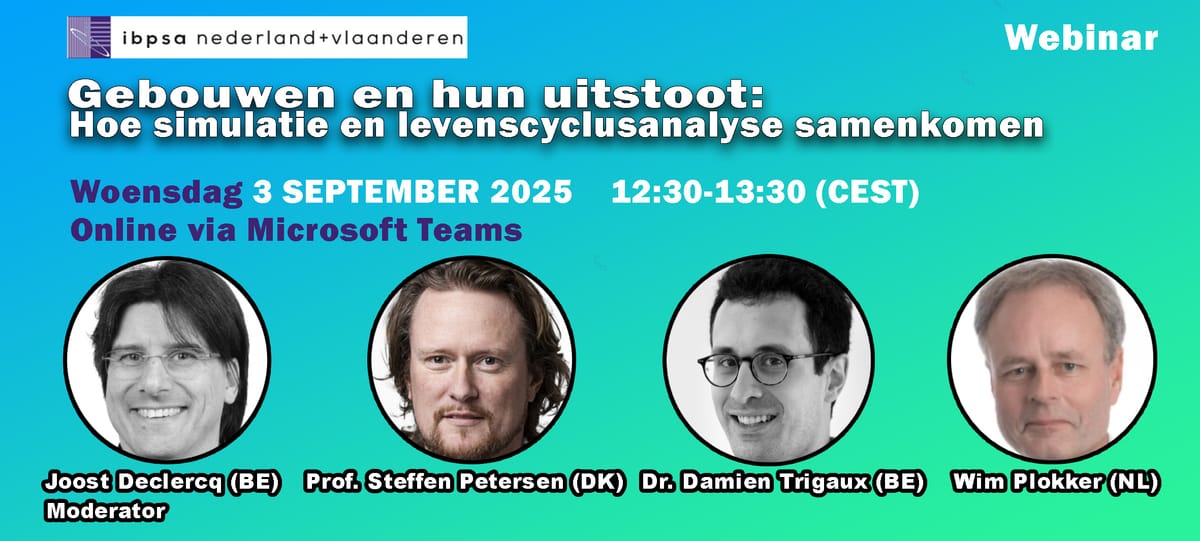 BPSA-NVL Lunchwebinar | Gebouwen en hun uitstoot: hoe simulatie en levenscyclusanalyse samenkomen