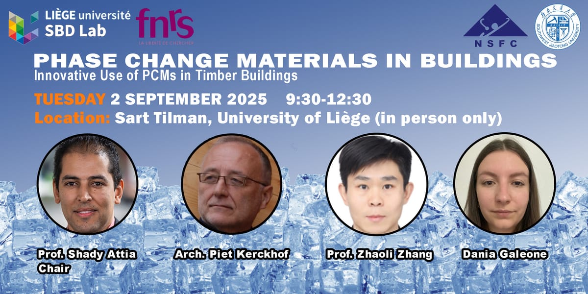 Seminar: PHASE CHANGE MATERIALS IN BUILDINGS: Innovative Use of PCMs in Timber Buildings